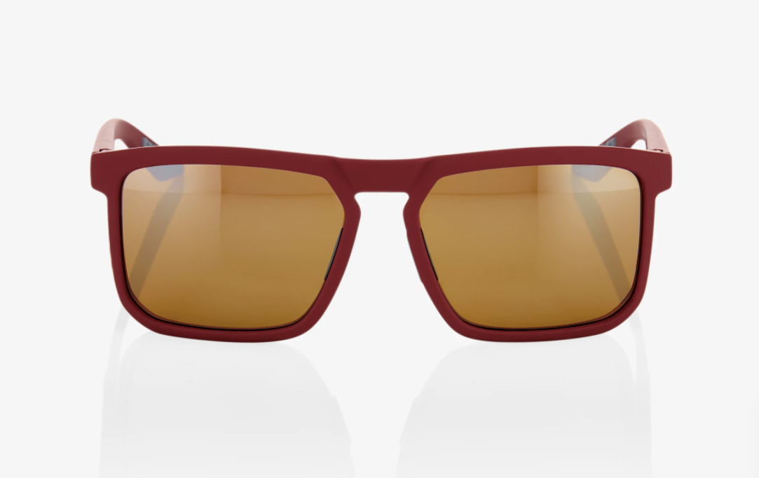 Lunettes de soleil 100% RenShaw, Soft Tact Crimson frame - Bronze Lens