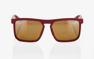 Lunettes de soleil 100% RenShaw, Soft Tact Crimson frame - Bronze Lens
