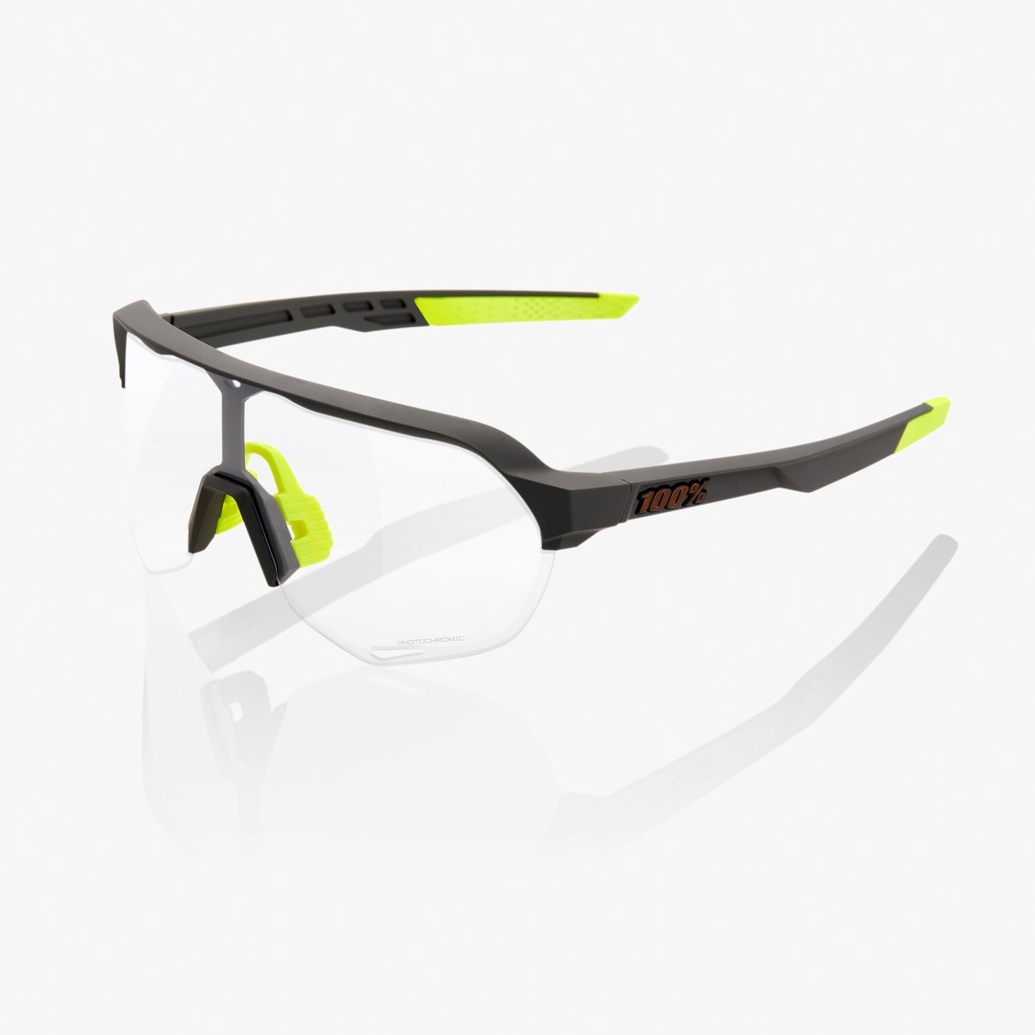 Lunettes de soleil 100% S2 - Soft Tact Cool Grey - Photochromic Lens