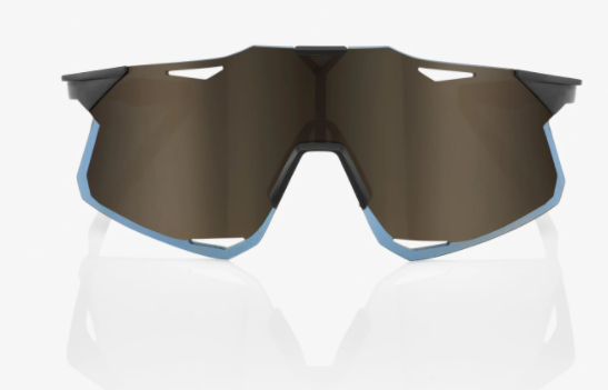 100% Hypercraft Sunglasses, Matte Black frame - Soft Gold Mirror Lens