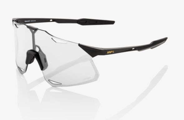 100% Hypercraft Sunglasses, Matte Black frame - Soft Gold Mirror Lens